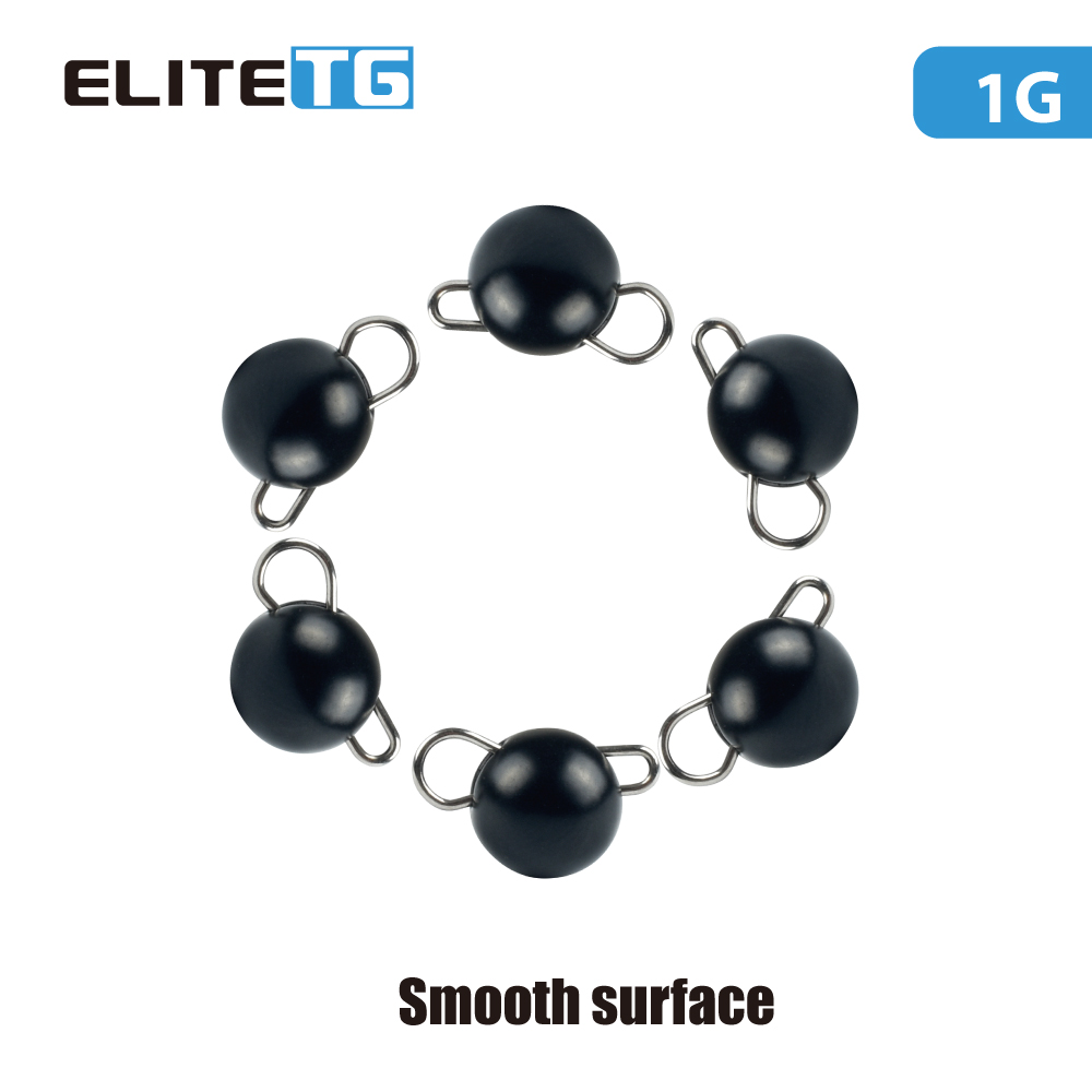 Tungsten Sinkers - Elite TG 10 stuks Zwarte Cheburashka
