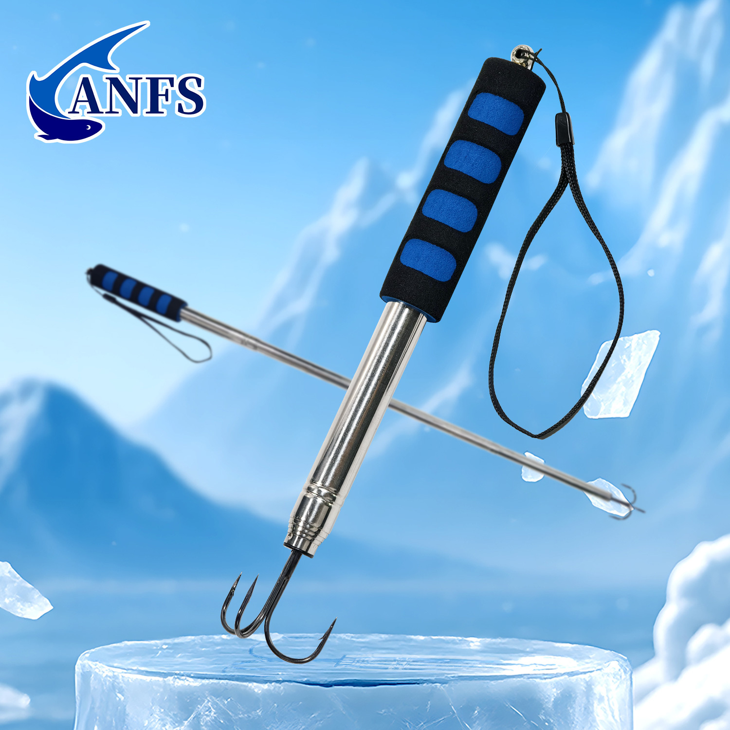 Saltwater Fishing Hook - ANFS 1pcTelescopische visgaffel met roestvrijstalen drievoudige