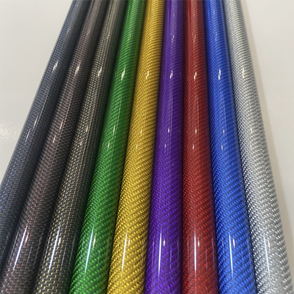 Carbon Fishing Rod - Koolstofvezel buis, kleur 3K Twill Gloss,