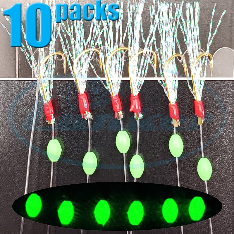 Saltwater Fishing Hook - Lunker sabiki rigs 10 packs koolstofstaal