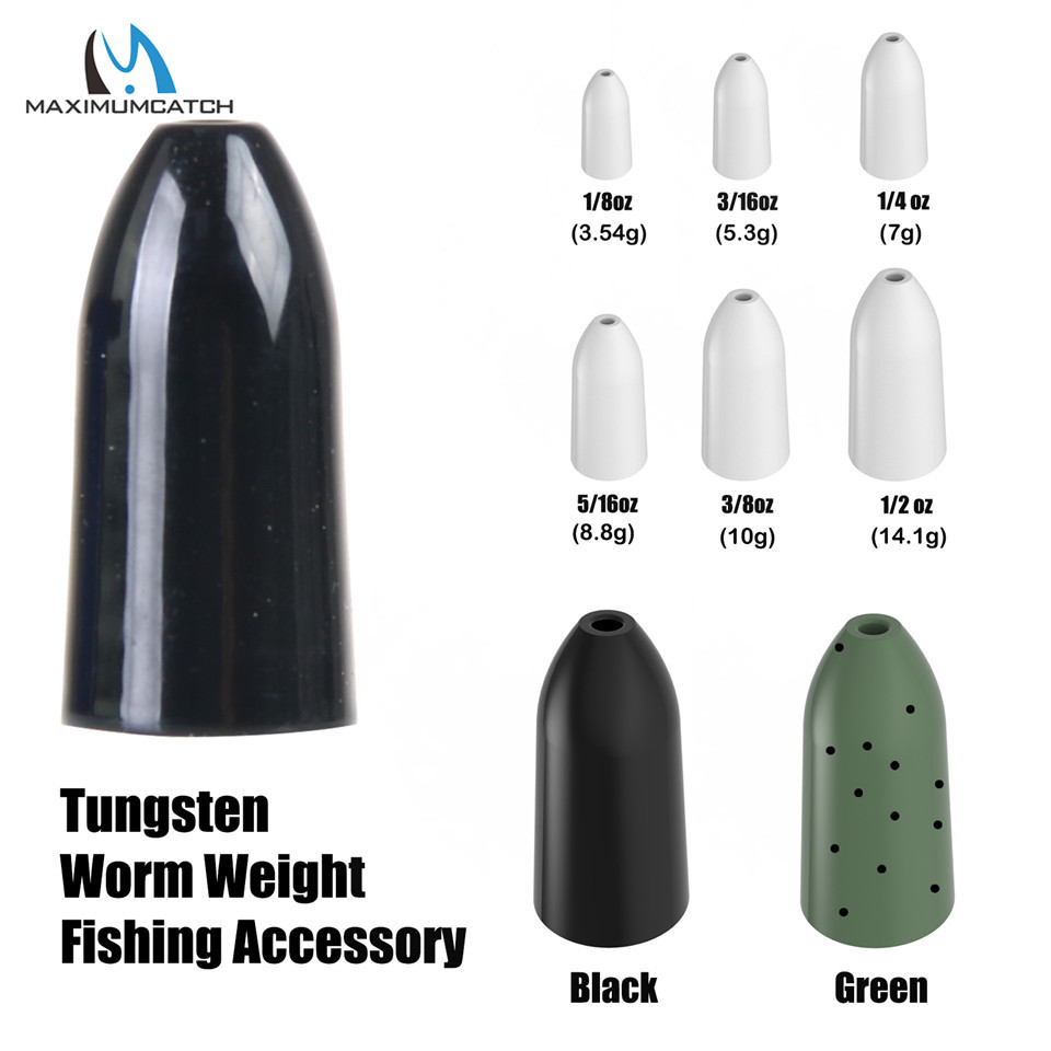 Tungsten Sinkers - Maximumcatch Vissen Zinklood Lokken Wolfraam Kogel
