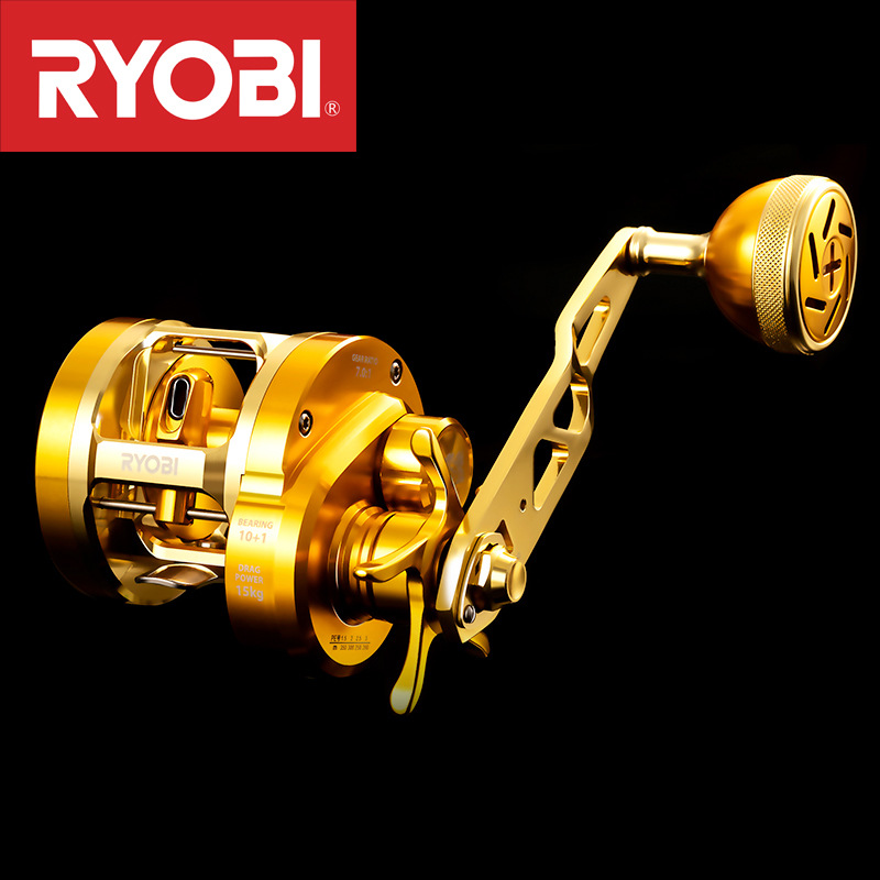 Electric Fishing Reel - JapanRYOBIRyobiVARIUSValius Gold Iron Plate Reel Volledig