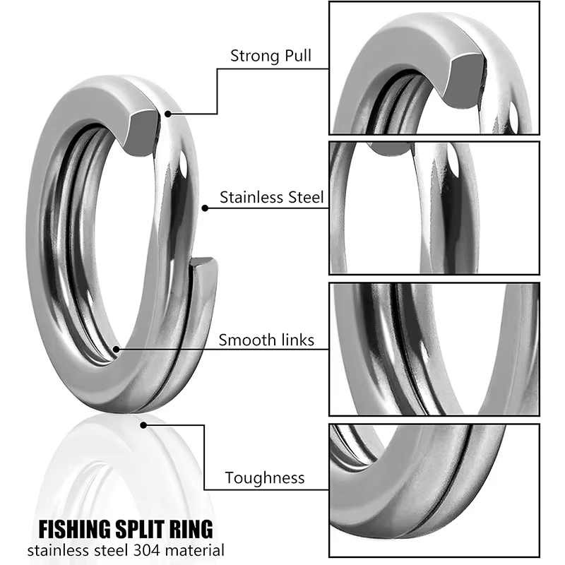 Fishing Equipment Box - 5 Size Rvs Vissen Split Ringen