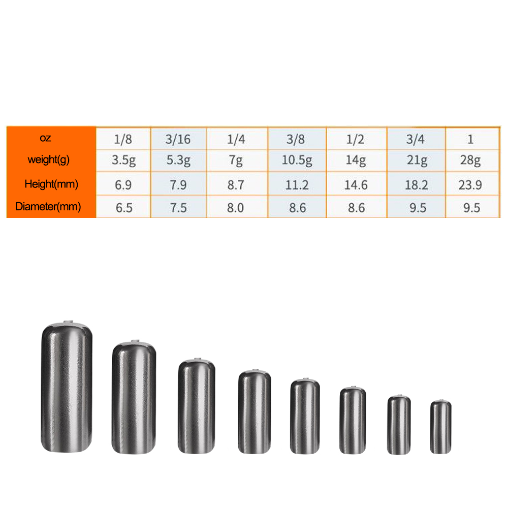 Wolfraam Vat Gewichten 3.5g5g7 - Tungsten Sinkers recensie en prijs