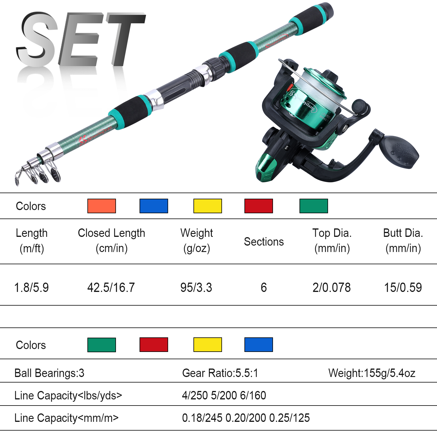 Sougayilang Kids Hengel Set Vo - Saltwater Fishing Hook recensie en prijs